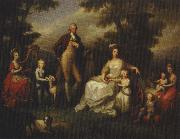 Angelica Kauffmann ferdinand iv med familj oil